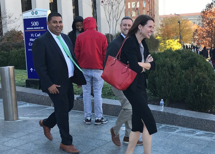 Assistant U.S. Attorney Jennifer Kerkhoff (right) is leading the prosecution of several defendants arrested during a protest of Trump's inauguration. Assistant U.S. Attorney Rizwan Qureshi (left) is assisting.