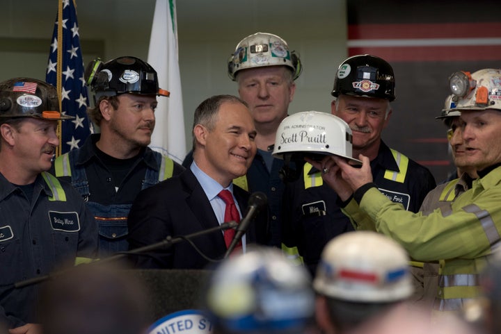 In April, EPA Administrator Scott Pruitt visited a coal mine in Sycamore, Pennsylvania. 