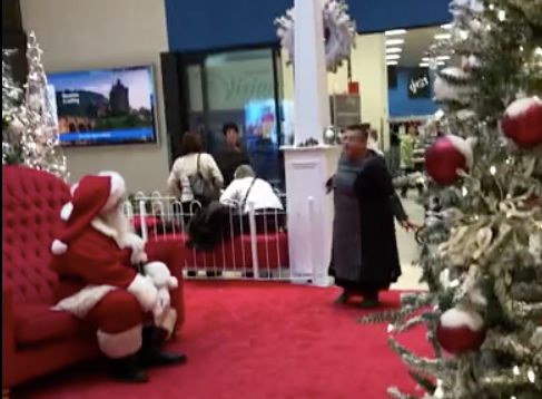This woman was captured on video yelling at a Santa in a Toronto Mall over the weekend.