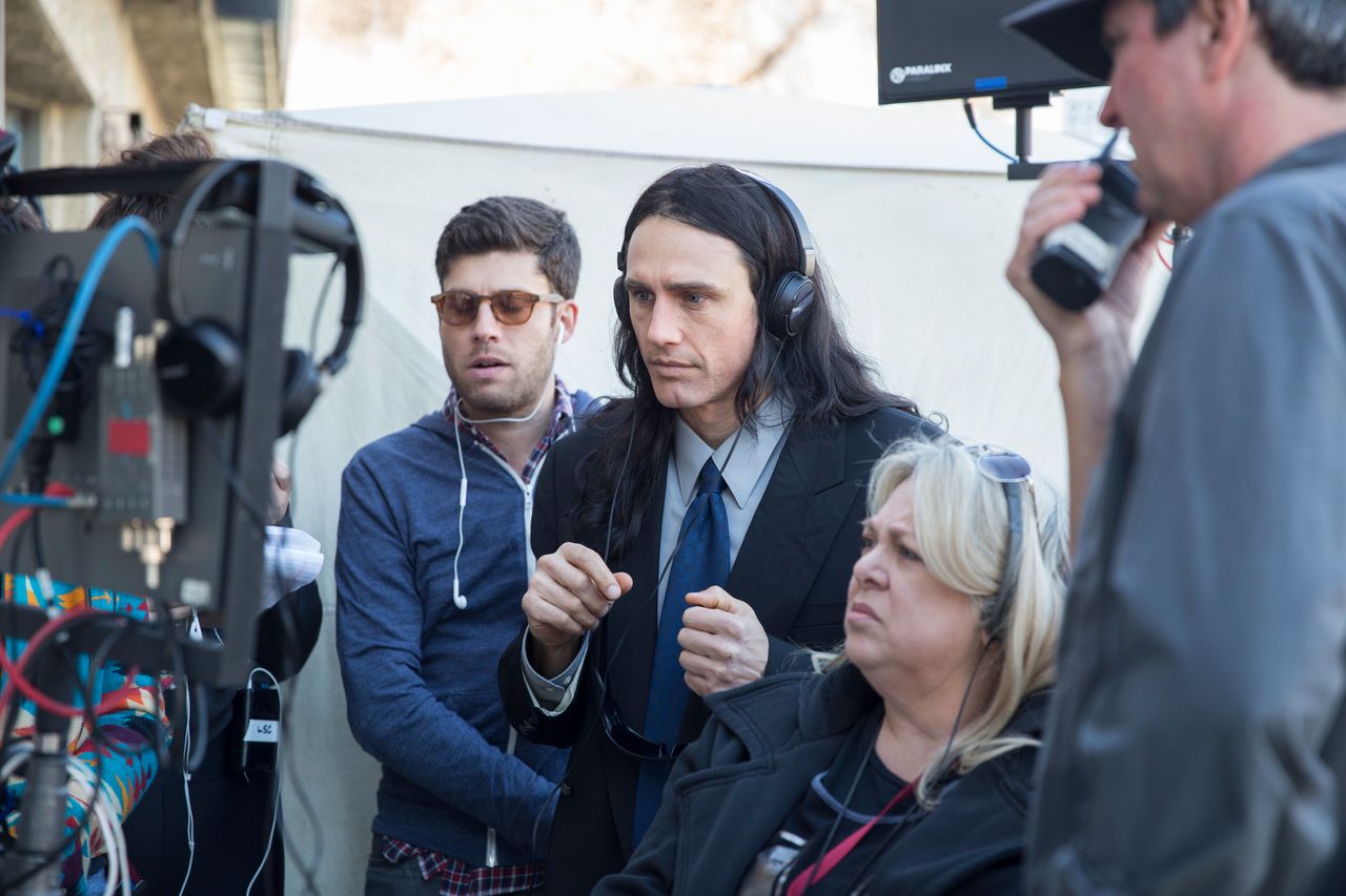 James Franco directs a scene from "The Disaster Artist."
