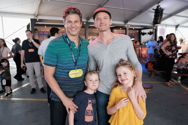 Harris with his family at an event in New York City.