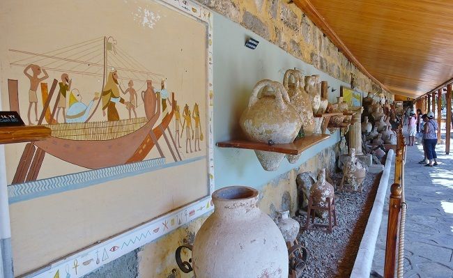 Antiquities on display at the Turkish coastal city of Bodrum (once Halicarnassus), site of the tomb of the Persian king Mausolus.