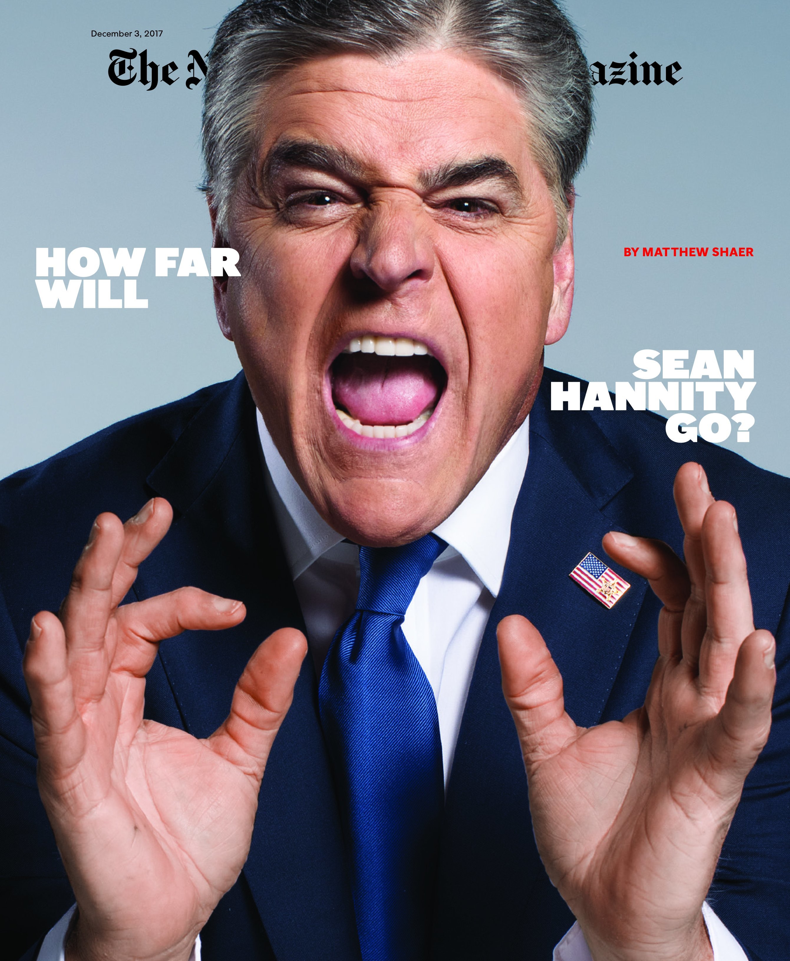 Sean Hannity Flips Out After Seeing His NY Times Magazine Cover Photo