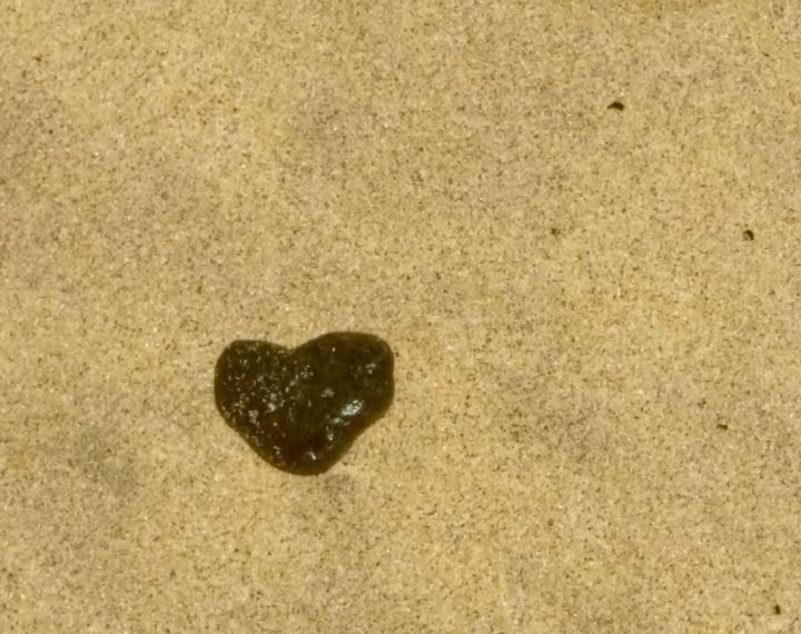 Hearts on a beach, Porto Santo, Portugal