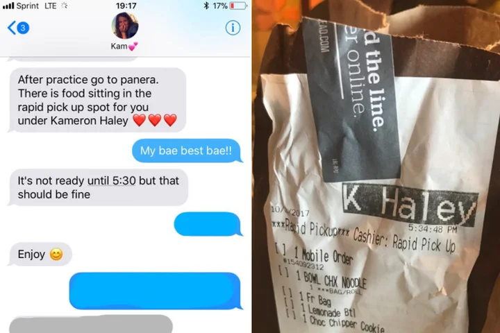 Presents to online cheer up boyfriend