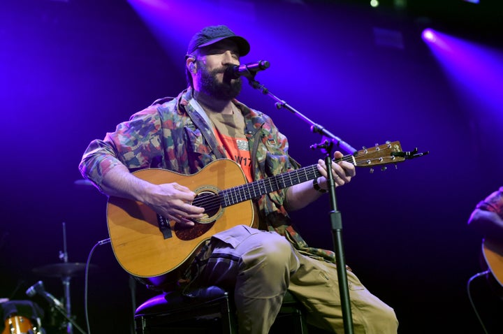 Sam Hunt performing at a benefit concert in Nashville, Tennessee, on Nov. 12.