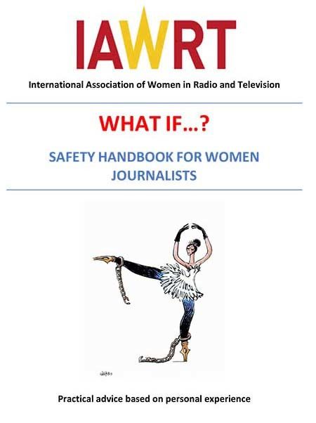 <p><em>Screen shot of “What If…? Safety Handbook for Women Journalists”</em></p>