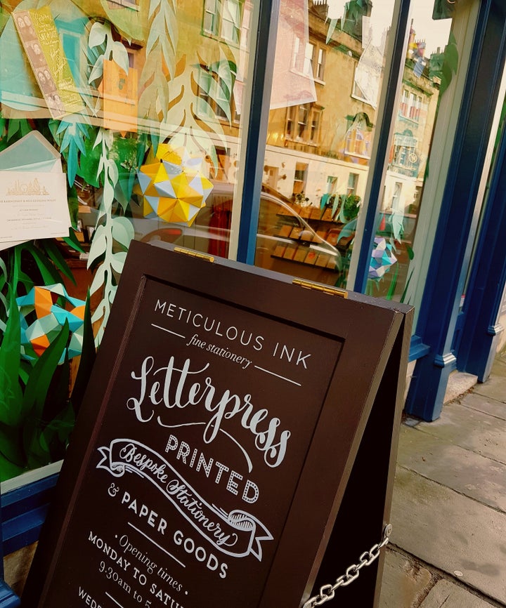 <p>One of Bath’s many one-off, independently owned shops</p>