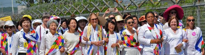 <p>24 May 2017, during the International Women’s Day for Peace and Disarmament, thirty international women peacemakers from around the world successfully crossed the 2-mile wide De-Militarized Zone (DMZ) that separates millions of Korean families as a symbolic act of peace.</p>