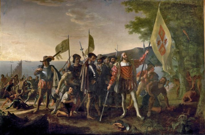 American painter John Vanderlyn was commissioned by Congress in 1836 to paint the <em>Landing of Columbus</em> for the Capit
