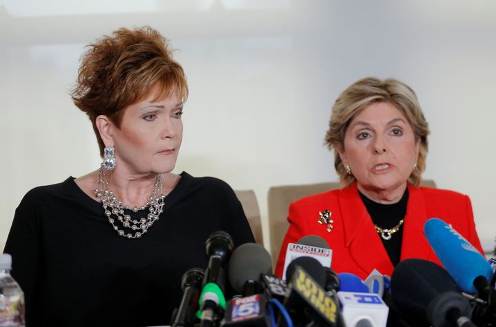 Lawyer Gloria Allred, right, with her client Beverly Young Nelson, one of the women who has accused Alabama GOP Senate candidate Roy Moore of sexual misconduct.