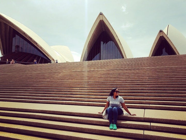 Dreena Whitfield at the Sydney Opera House in Australia