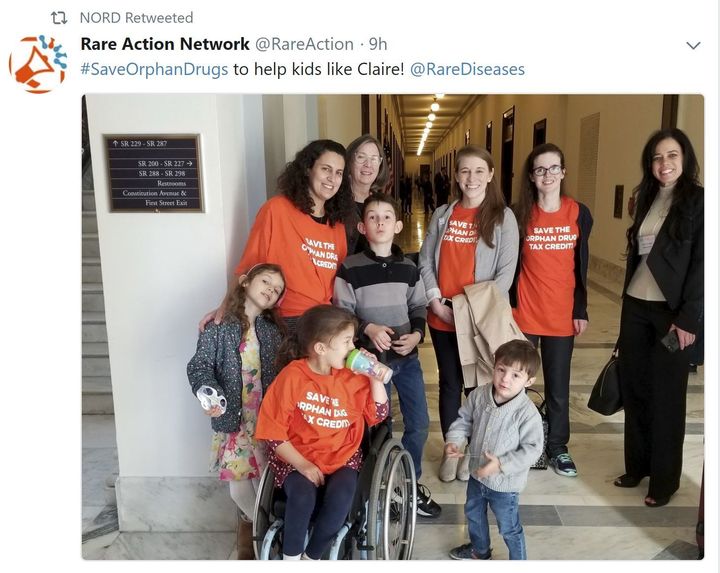 Members of the National Organization for Rare Diseases in the Capitol. 