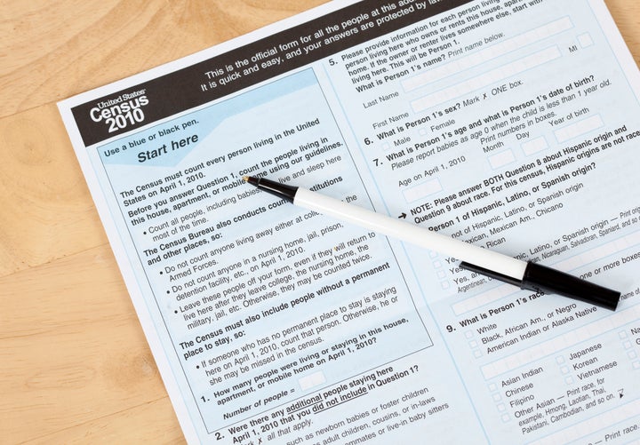 The 2010 census form. 