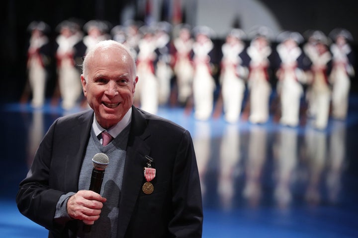 Sen. John McCain (R-Ariz.) speaking at an event in Arlington, Virginia, earlier this month. 