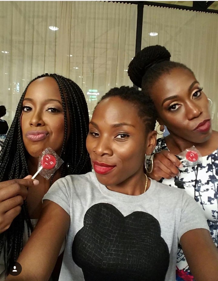 Dreena Whitfield with Luvvie, and client Tiffany “The Budgetnista” Aliche at the 2016 Essence Festival