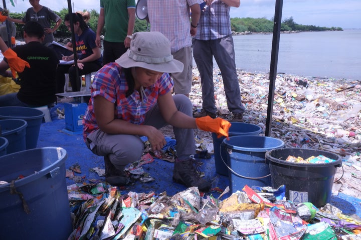 <p>Lea Guerrero, climate and clean energy campaigner of Gaia (Global Alliance for Incinerator Alternatives) Asia Pacific takes a closer look at the branded plastic packaging waste found on Freedom Island. </p>