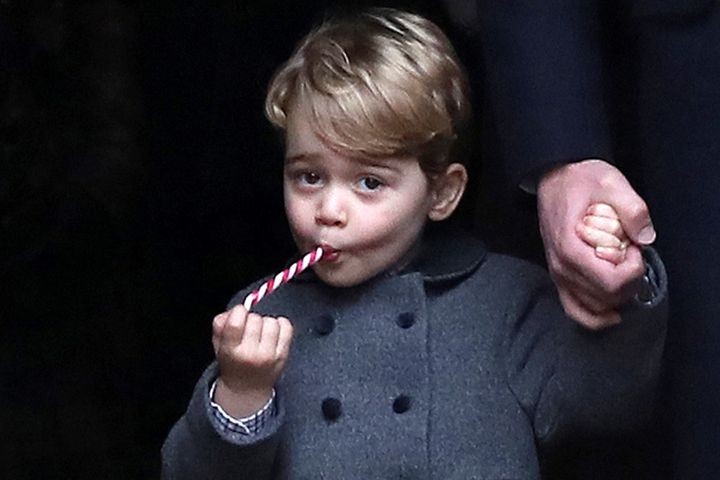 Prince George at a Christmas Day service in England in 2016.
