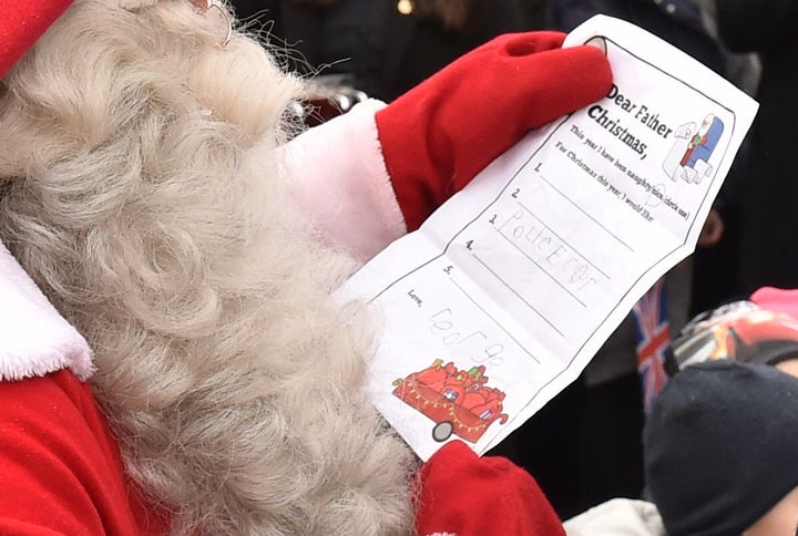 Prince George's Christmas wish list.