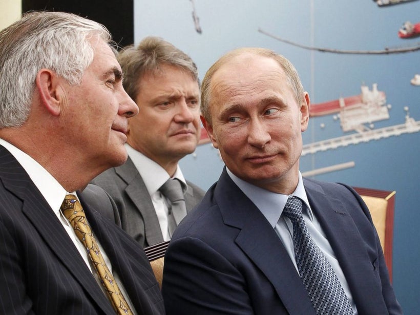 Instead of facing jail time for ExxonMobil’s lies about climate change, Rex Tillerson (left) is now the U.S. Secretary of Sta
