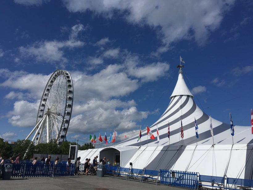 Cirque du Soleil tent on the waterfront.