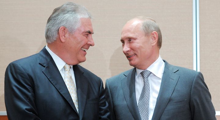 As CEO of Exxon Mobil, Rex Tillerson met Russian President Vladimir Putin in 2011. His business ties to Russia raised concerns over his appointment.