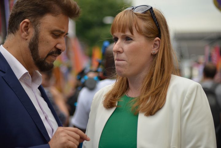 Afzal Khan and shadow education secretary Angela Rayner