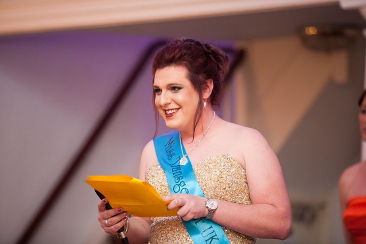 Bea makes her pageant speech. She’s secured funding for a transgender support group in Doncaster, UK.