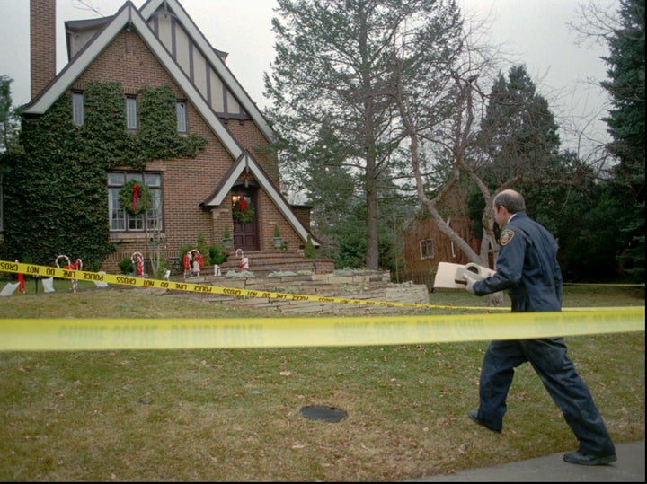 <p>Candy canes (two of which Novick has) and wreaths lining the Ramsey home</p>
