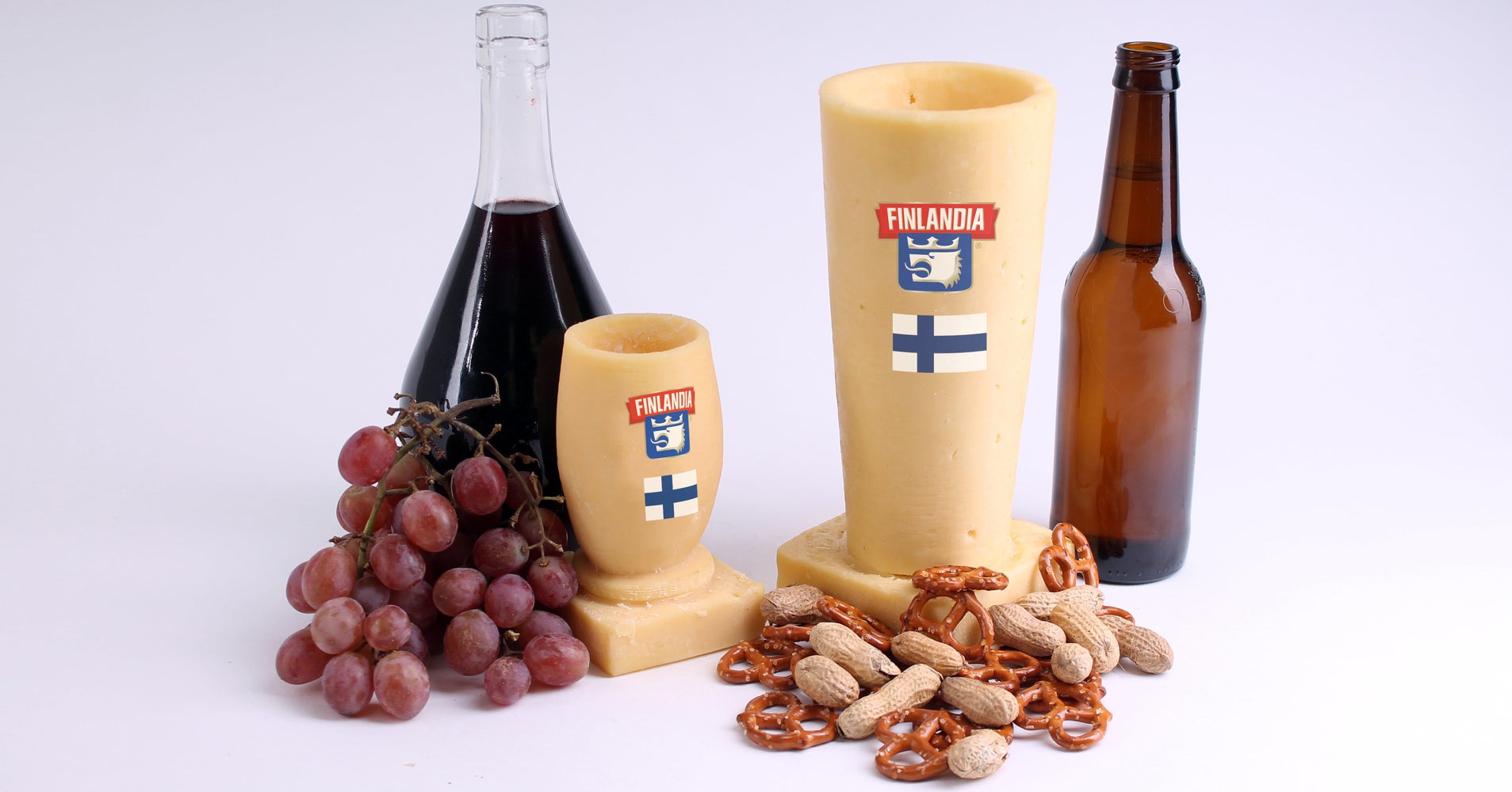 Wine and Beer Glass Set Made Of Cheese Worth $5000