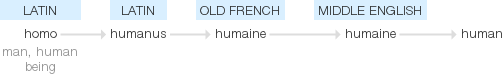 Origin of the word Human.