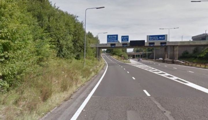 A teenage boy has died in hospital after being found unconscious on the hard shoulder of the M67 eastbound at junction 3