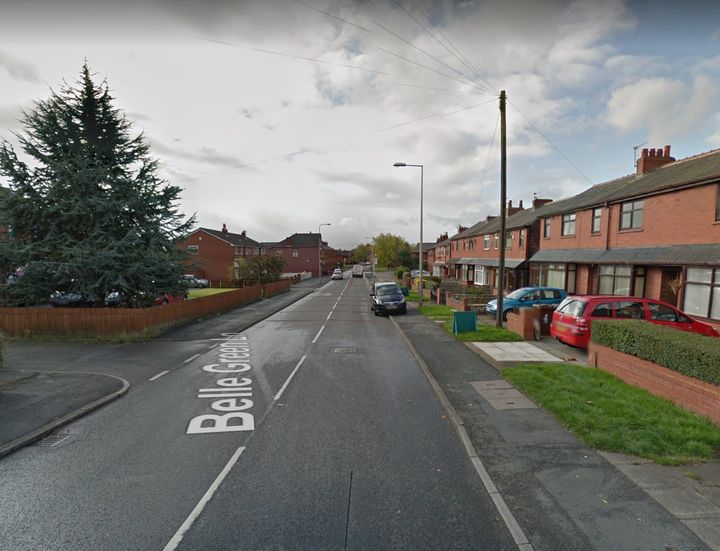 A woman was arrested on suspicion of neglect after toddler walks unaccompanied into shop on Belle Green Lane, Wigan.