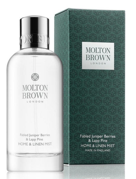 <strong>Fabled Juniper Berries & Lapp Pine Home & Linen Mist</strong> from <a rel="nofollow" href="https://www.molton
