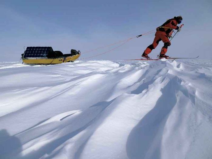 Trekking to the South Pole using solar energy