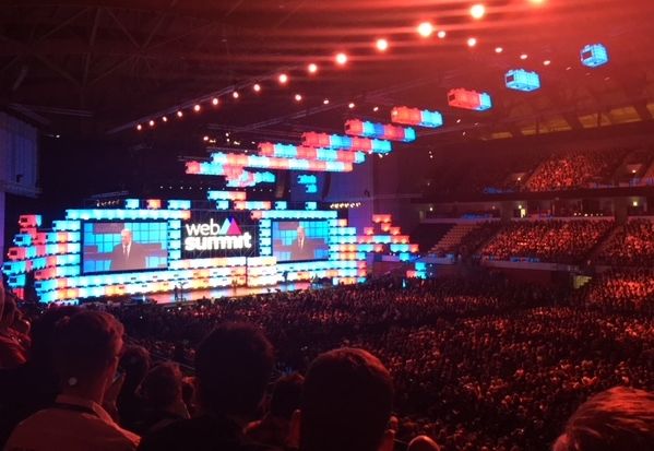 Al Gore speaks about climate change to a capacity crowd of 15,000 as closing keynote for WebSummit 2017.