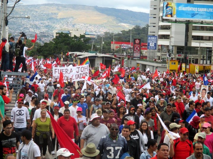 Hondurans spill onto the streets to protest the stolen election.