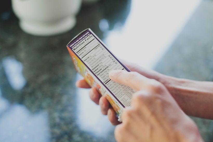 Checking product’s nutritional qualities before purchasing.