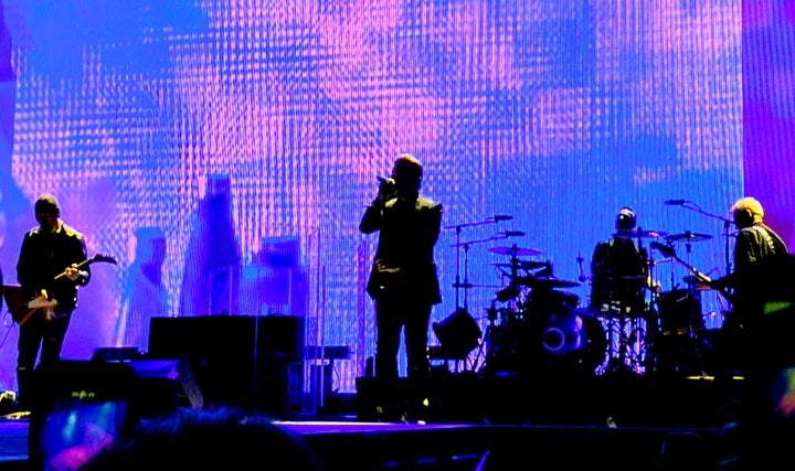 U2 performed at the Bonnaroo Music and Arts Festival in Manchester, Tennessee on June 9, 2017. 