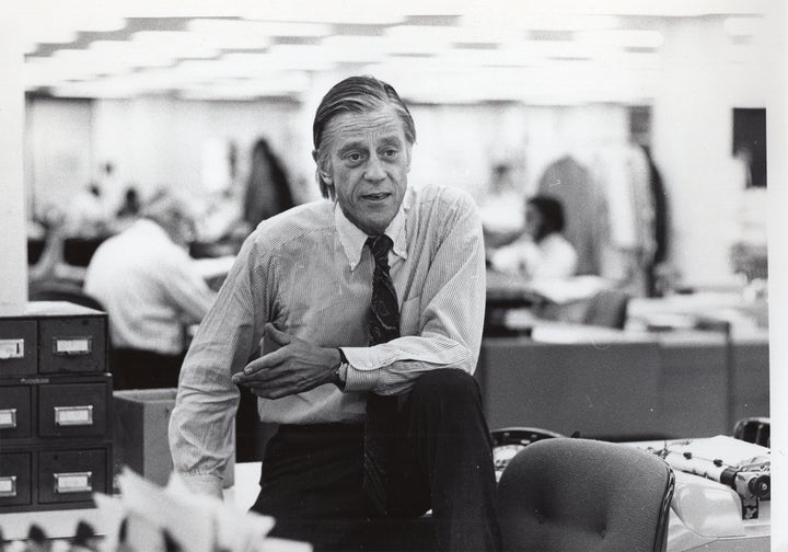 Ben Bradlee in the Washington Post newsroom.