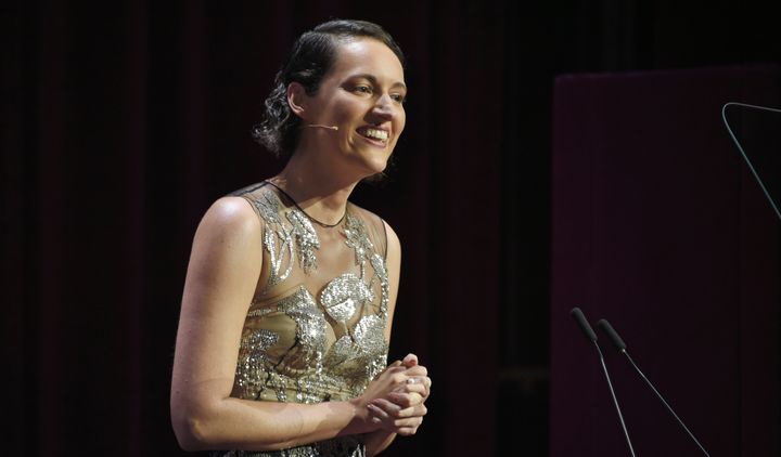 Phoebe Waller-Bridge speaks at the London Evening Standard Theatre Awards on Dec. 3.