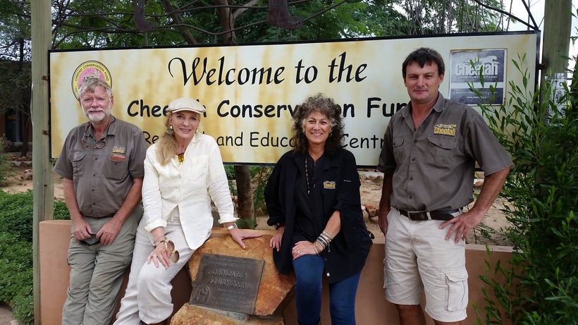 From left to right: Dr. Bruce Brewer, HRH Princess Michael of Kent, Dr. Laurie Marker and Johan Britz.