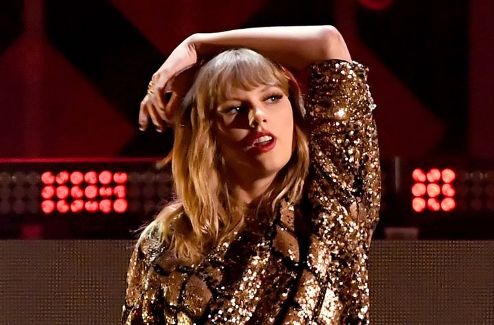 Taylor Swift performs at the Jingle Ball 2017 concert in Inglewood, California, on Dec. 1.
