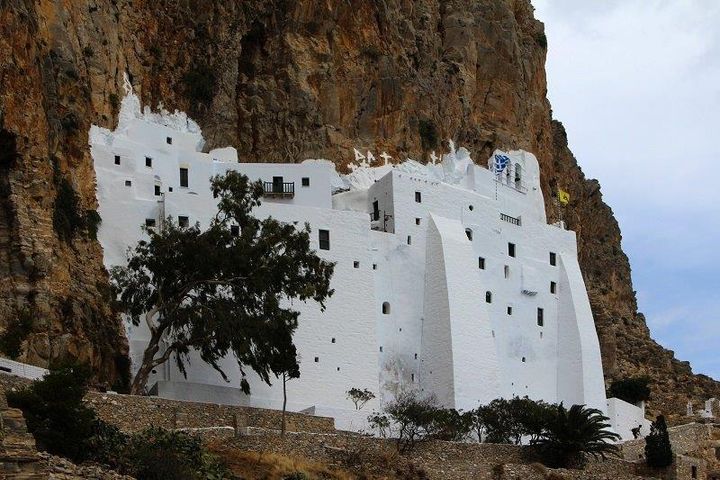 One the island of Amorgos priceless encounters high above the Aegean Sea at the Spectacular Byzantine Monastery of Panagia Hozoviotissa 