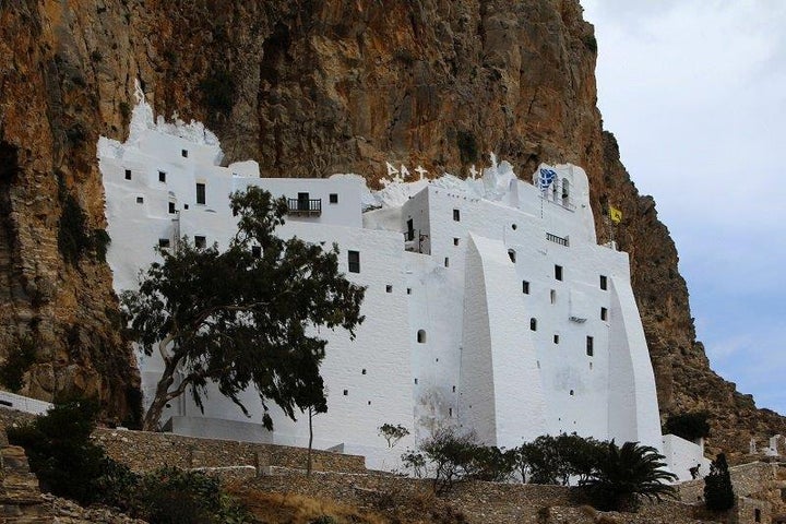 <p>One the island of Amorgos priceless encounters high above the Aegean Sea at the Spectacular Byzantine Monastery of Panagia Hozoviotissa </p>