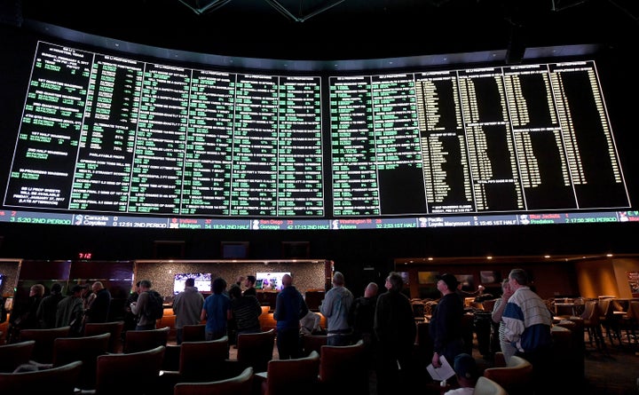 The case is based on a New Jersey law that repealed the state's ban on wagering at racetracks and casinos.