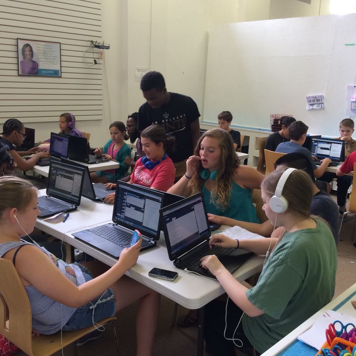 Students Working on Computer Science Activities