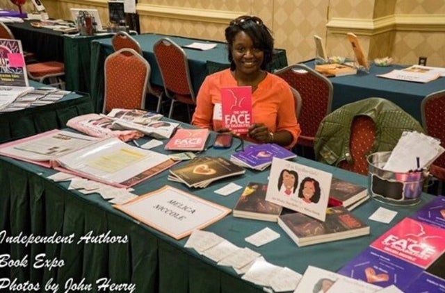 <p>Melica at a book expo</p>