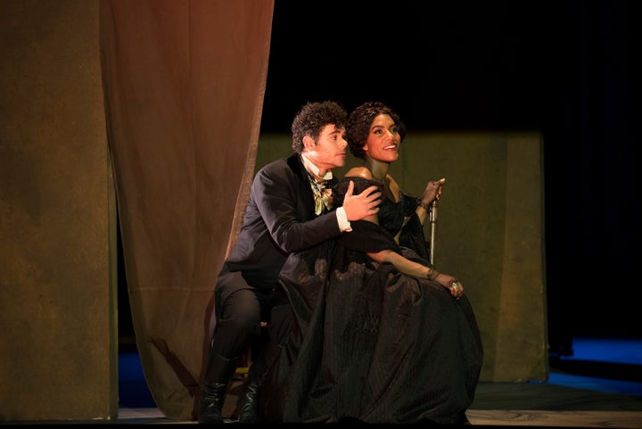 Elliot Madore as Ramón and J'Nai Bridges as Josefa Segovia in a scene from Girls of the Golden West