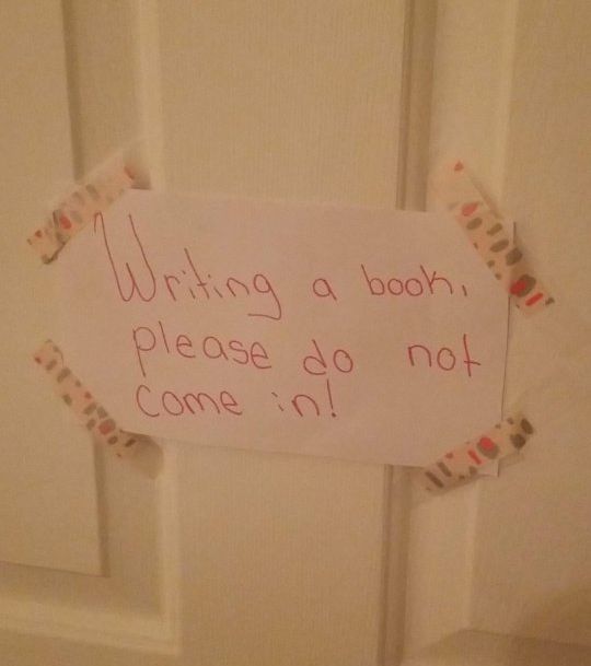 Sandrien De Brujuin says this sign appears on her fourth-grader's bedroom door. 